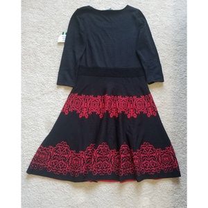 New Red and Black Gabby Skye Sweater Dress